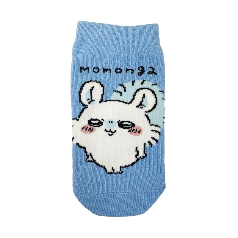 Chiikawa Sneaker-Length Socks (Momonga Fuzz. Sax Blue) Kids