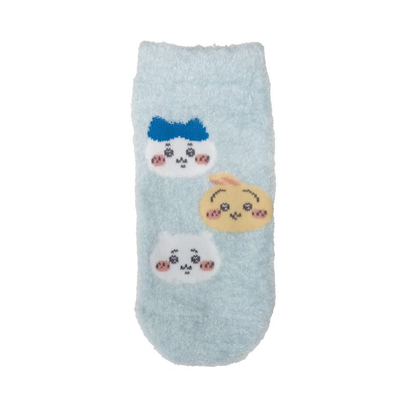 Chiikawa Fluffy Sneaker-Length Socks (face Mint) Kids'