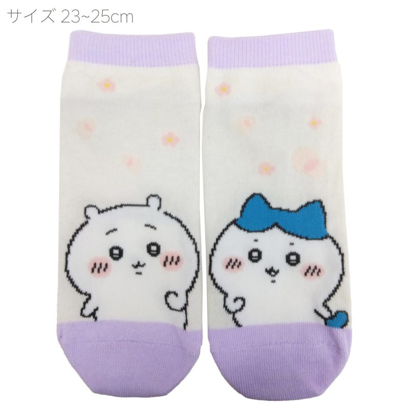 Chiikawa Sneaker-Length Socks (Chiikawa & Hachiware. Left & Right)