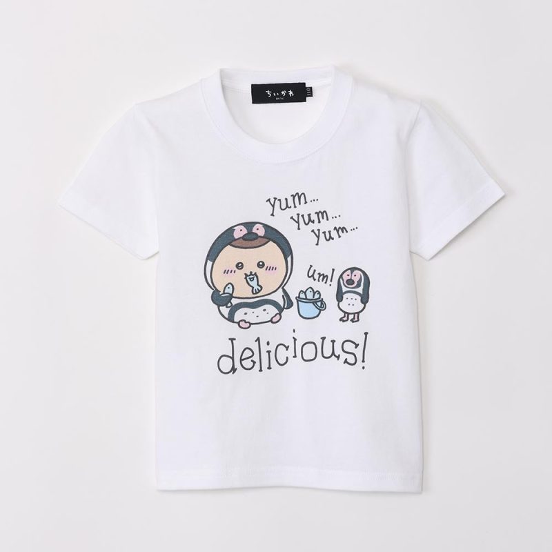 Chiikawa Aquarium Kids T-shirt Penguin Yum Yum White (with Turtle Mirror)