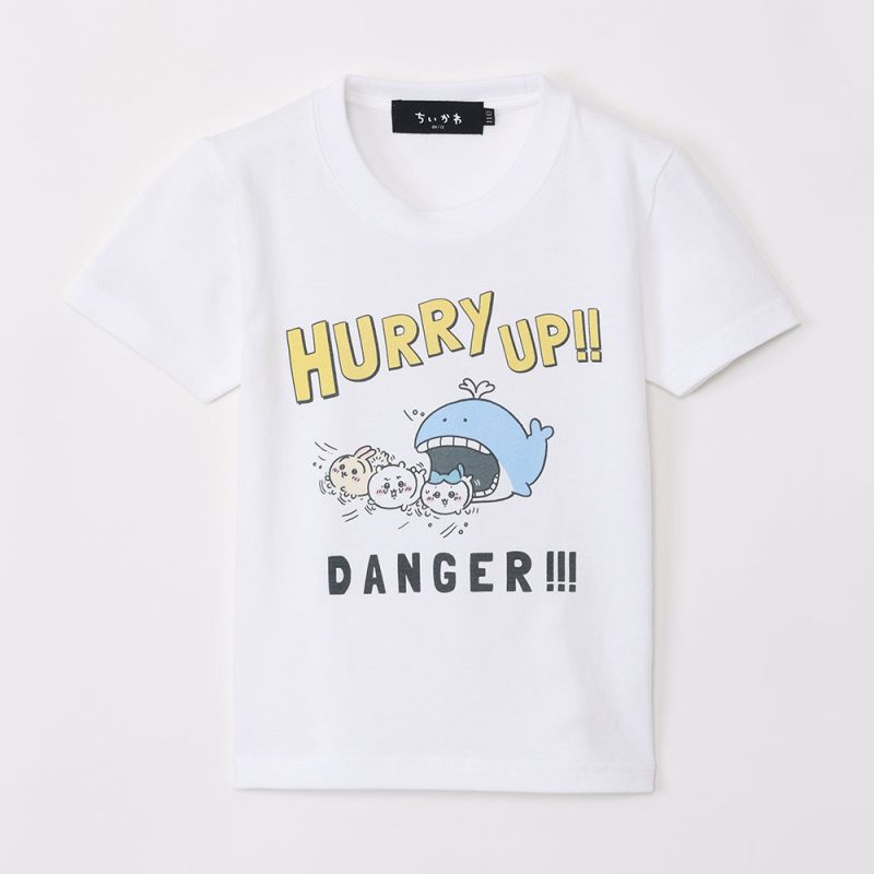 Chiikawa Aquarium Kids T-shirt Hurry Up White (with Turtle Mirror)