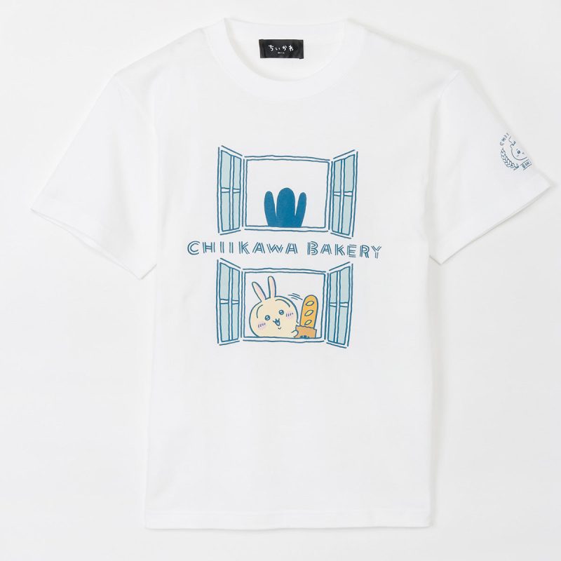 Chiikawa Chiikawa Bakery T-Shirt Peek from the Window White