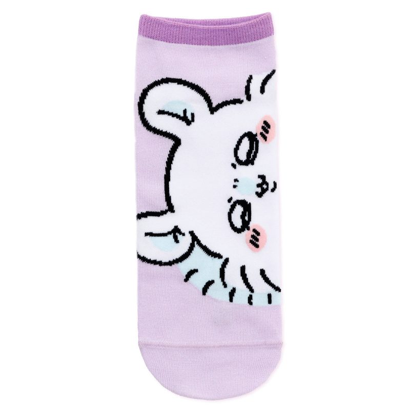 Chiikawa Crew Socks Momonga Close-Up Light Purple