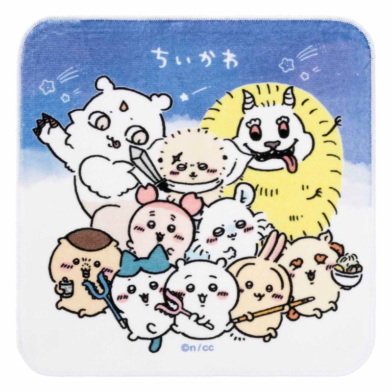 Chiikawa Large Hand Towel (Everyone Eye Catch)
