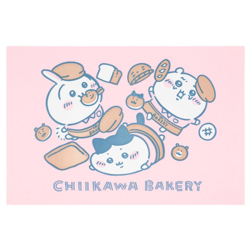 Chiikawa Bakery Letterpress Postcard (Tumbling Trio)