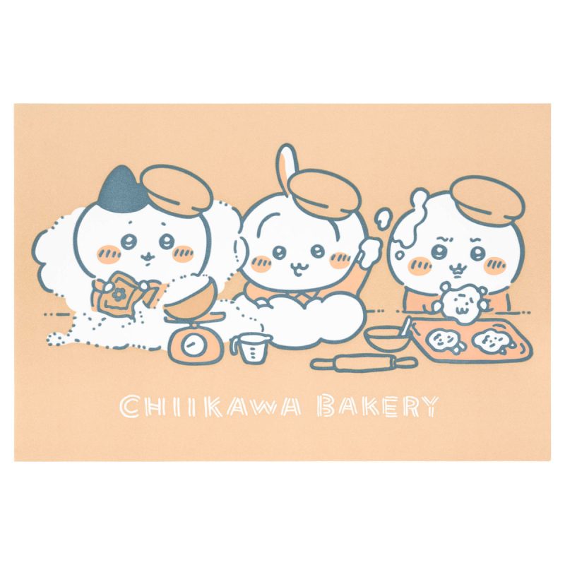 Chiikawa Bakery Letterpress Postcard (Baking Trio)