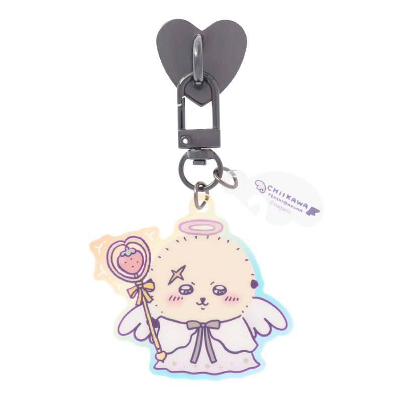 Chiikawa Angel & Demon Keyring Charm Keyholder (Great Angel Rakko)