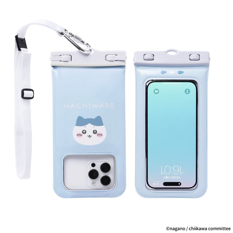 Chiikawa DIVAID Floating Waterproof Case with Shoulder Strap (Hachiware/Face)