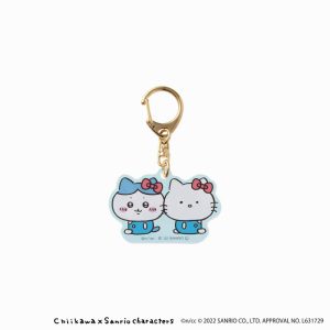 Chiikawa Sanrio Characters Aurora Acrylic Key ring (Hachiware & Hello Kitty)