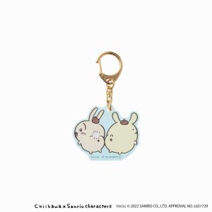 Chiikawa Sanrio Characters Aurora Acrylic Key ring (Usagi & Pom Pom Purin)