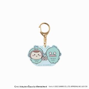 Chiikawa Sanrio Characters Aurora Acrylic Key ring (Kurimanju & Hangyodon)