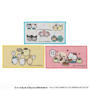Chiikawa Sanrio Characters 3-Piece Set Hand Towels (Good Friends)