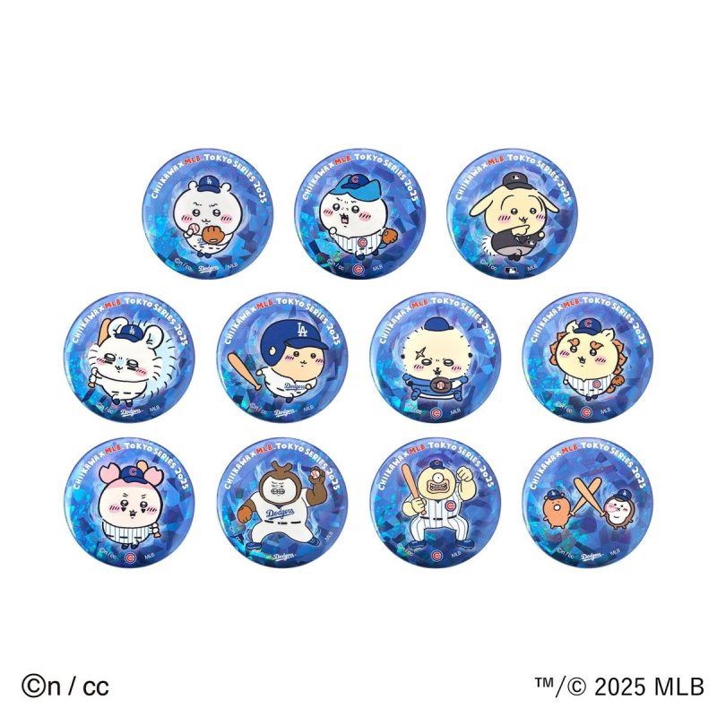 Chiikawa MLB TOKYO SERIES Hologram Can Badge (11 types) 1BOX 11pcs