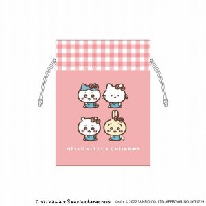Chiikawa Sanrio Characters Bean Pouch (Hello Kitty Chiikawa)