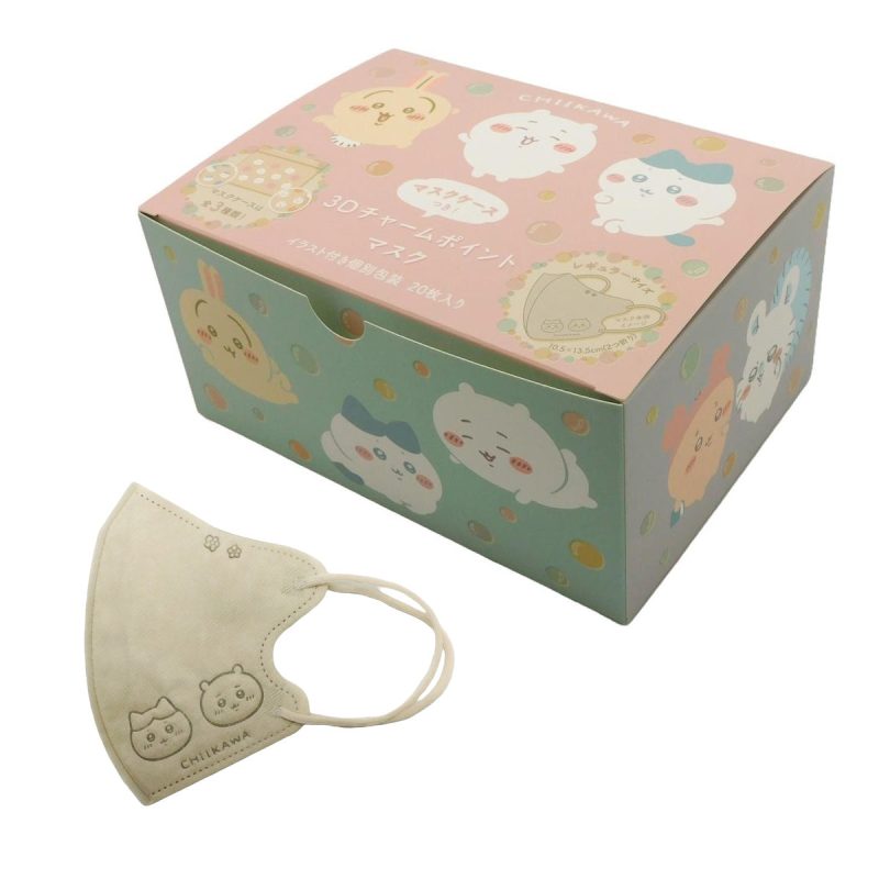 Chiikawa 3D Charm Point Mask 20 Pieces (Soap Bubbles) Mask Case Included