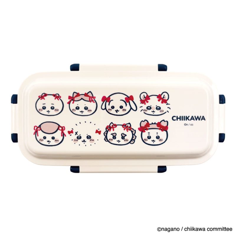 Chiikawa 4-Point Lock 2-Tier Lunch Box (Ribbon)